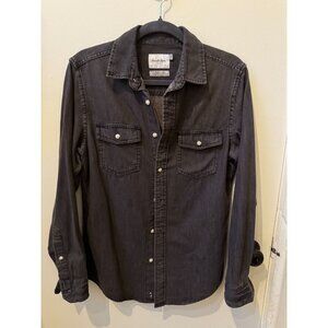 Goodfellow & Co Long Sleeve Shirt ~ Button Down Dark Gray Color ~ Men’s Size S